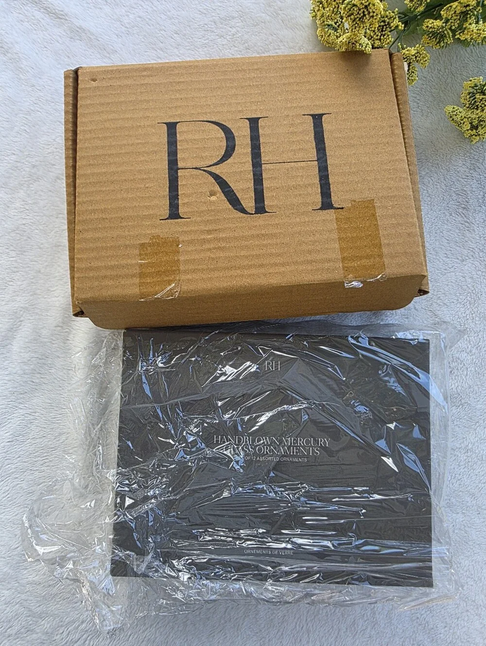 RESTORATION HARDWARE Handblown Mercury Glass Ornament - RED